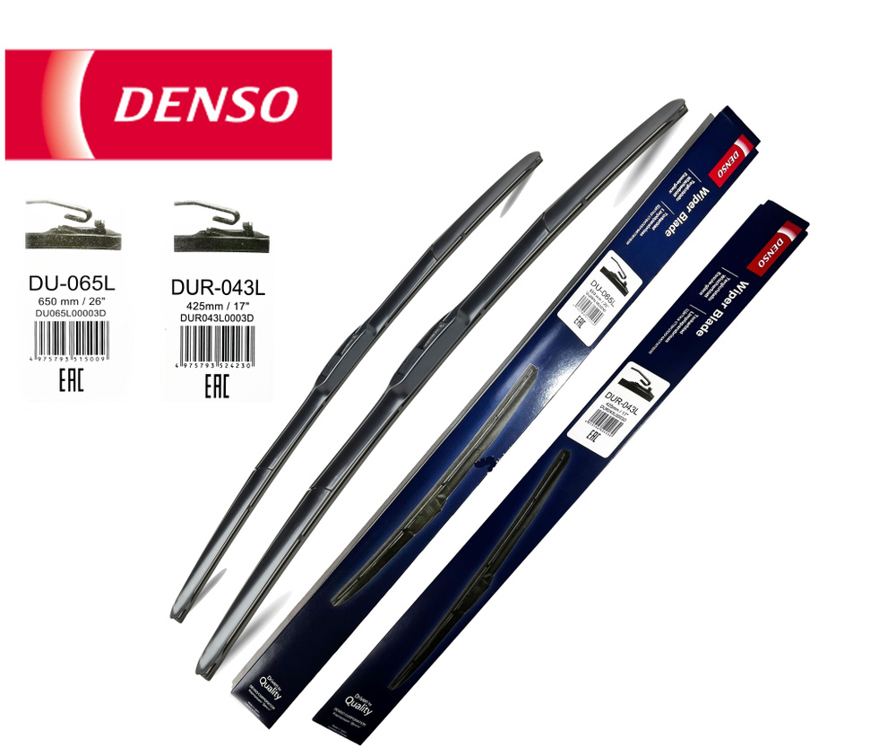 Dur-065L+Dur-043L Комплект гибридных стеклоочистителей Denso 650мм+425мм, 2шт под крючок  #1