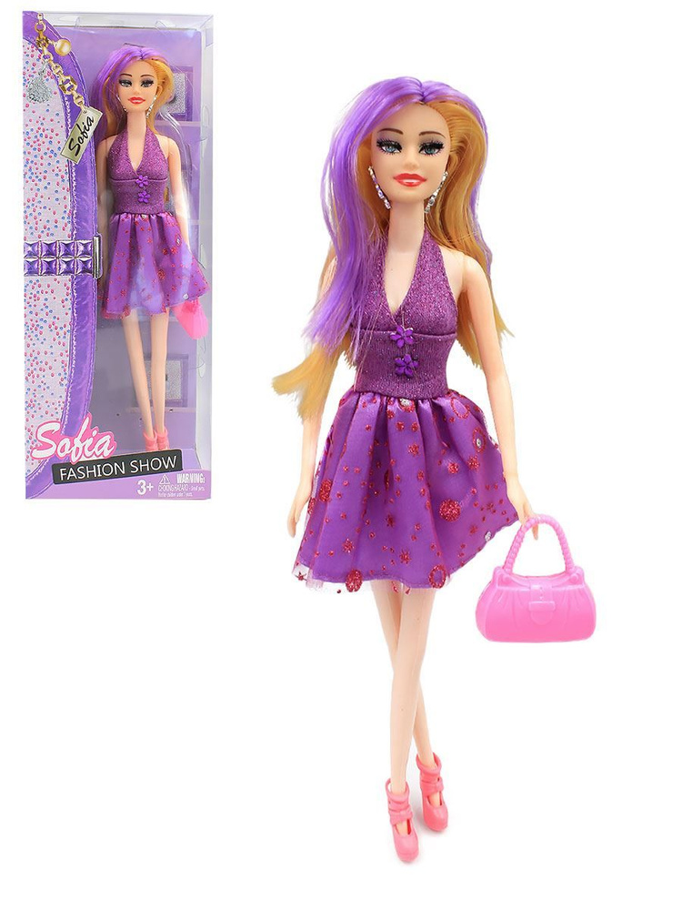 Кукла Sobia с сумкой в фиолетовом платье 30 см, BBL7780-KR2 #1