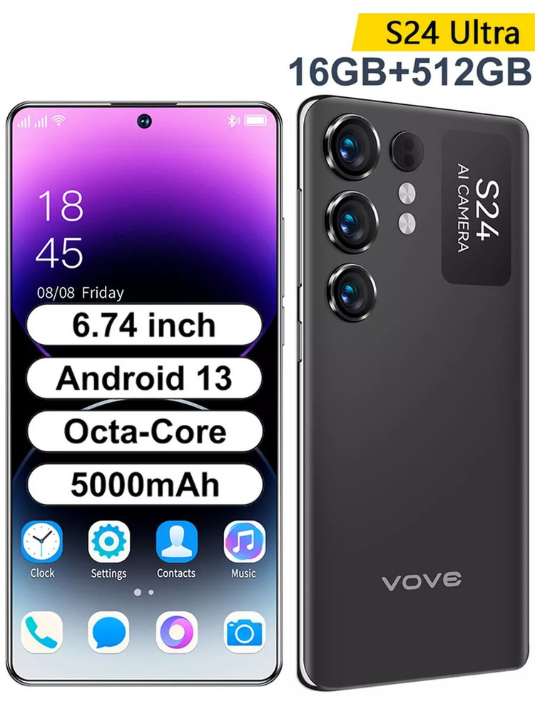 vove Смартфон S24 Ultra Good EU 16/512 ГБ, черный #1