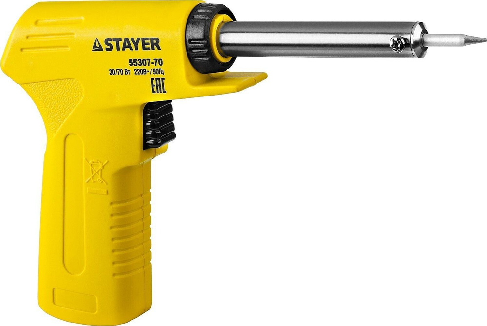 STAYER MAXTerm, 30 Вт + 70 Вт, 2 в 1, конус, электропаяльник с пистолетной рукояткой (55307-70)  #1
