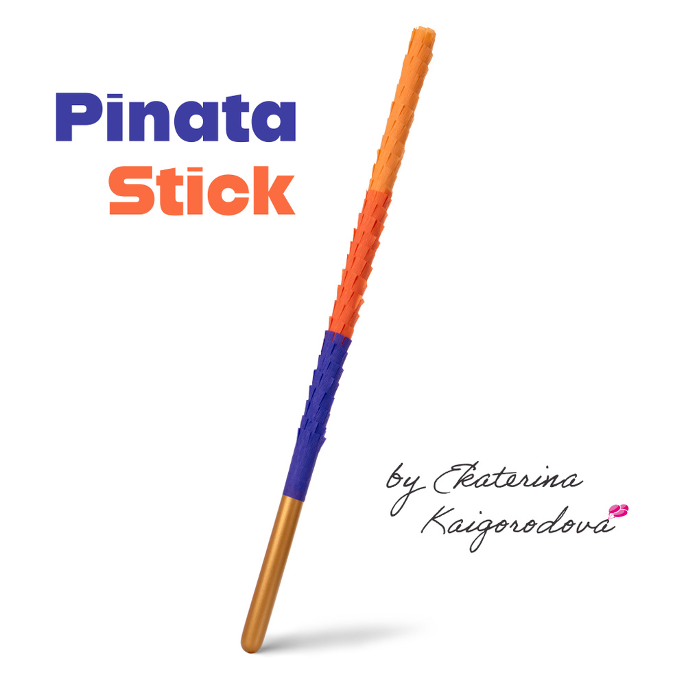 Бита для пиньяты, 60 см / Pinata stick by Ekaterina Kaigorodova / Палка для пиньяты от Екатерины Кайгородовой #1