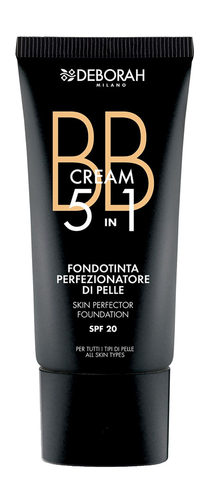 Тональный BB-крем для лица 5-в-1 / 0 Белоснежно розовый / Deborah Milano BB Cream 5 in 1 Skin Perfector #1