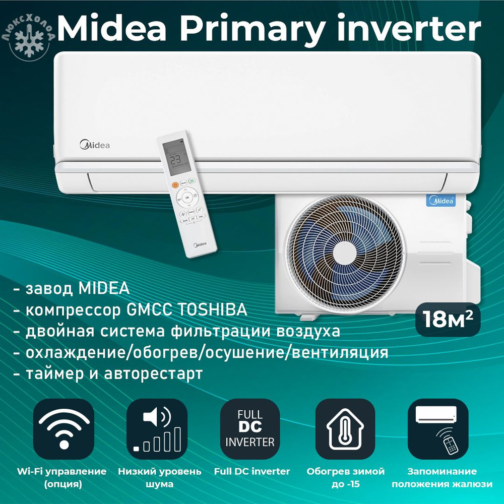 Сплит система Midea Primary Inverter MSAG3-07N8C2-I/MSAG3-07N8C2-O до 20 м2, гарантия 3 года  #1