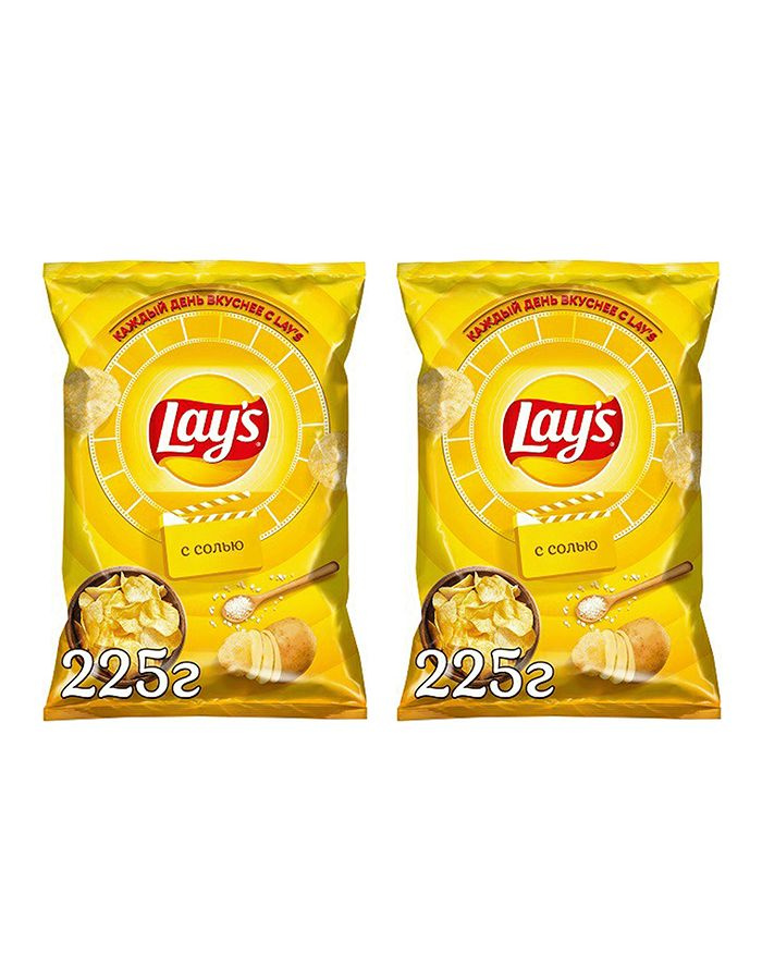 Чипсы картофельные Lay's с солью, 2 уп по 225 гр #1