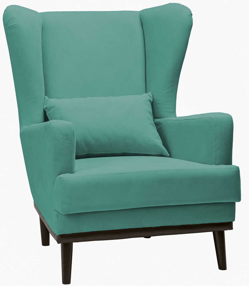 Кресло Вегас мягкое для отдыха дома, на ножках, велюр Velvet Mint 03, 75х85х90 (ШхГлхВ)  #1