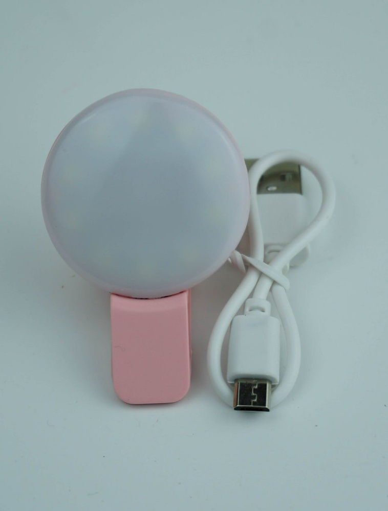 Светодиодная лампа для селфи и блогеров Selfie MiniQ на клипсе  #1