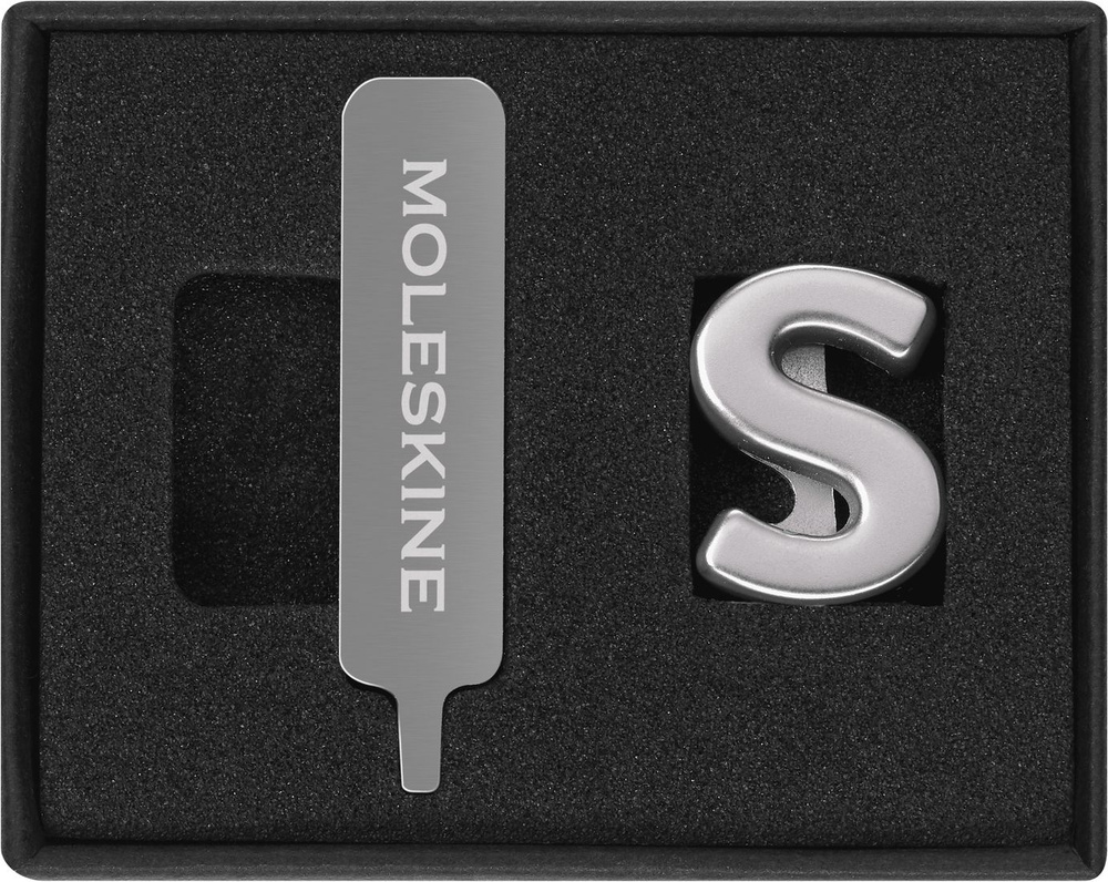 Шильдик-символ Moleskine Symbols PINS SILVER БУКВА S серебристый #1