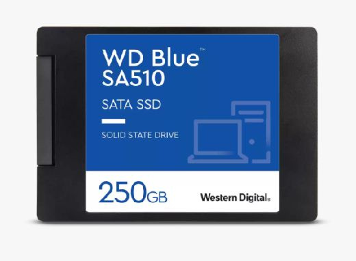 Western Digital 250 ГБ Внутренний SSD-диск Твердотельный накопитель WD BLUE SA510 250GB SSD 2.5” SATA3 #1