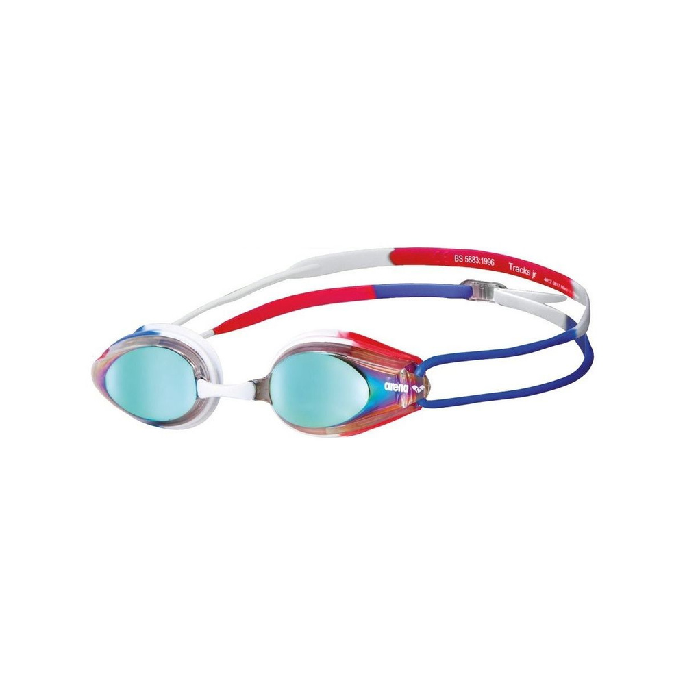 очки для плавания детские ARENA TRACKS MIRROR JUNIOR для бассейна, силиконовые, с антифогом, плавательные, #1