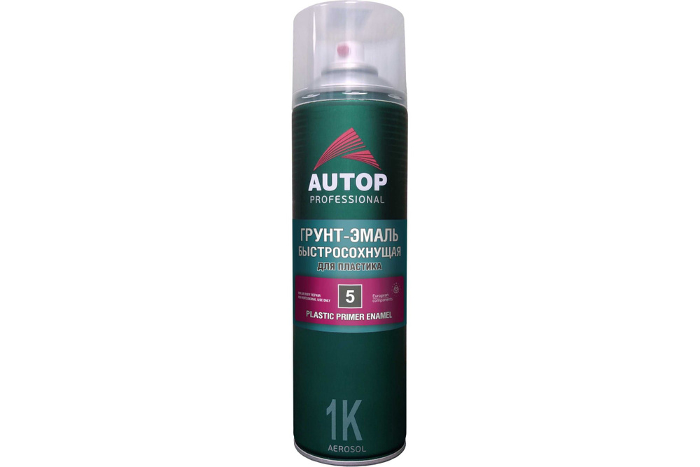 Грунт-эмаль для пластика AUTOP Professional №5, серый, аэрозоль 650 мл ATP-A07274  #1