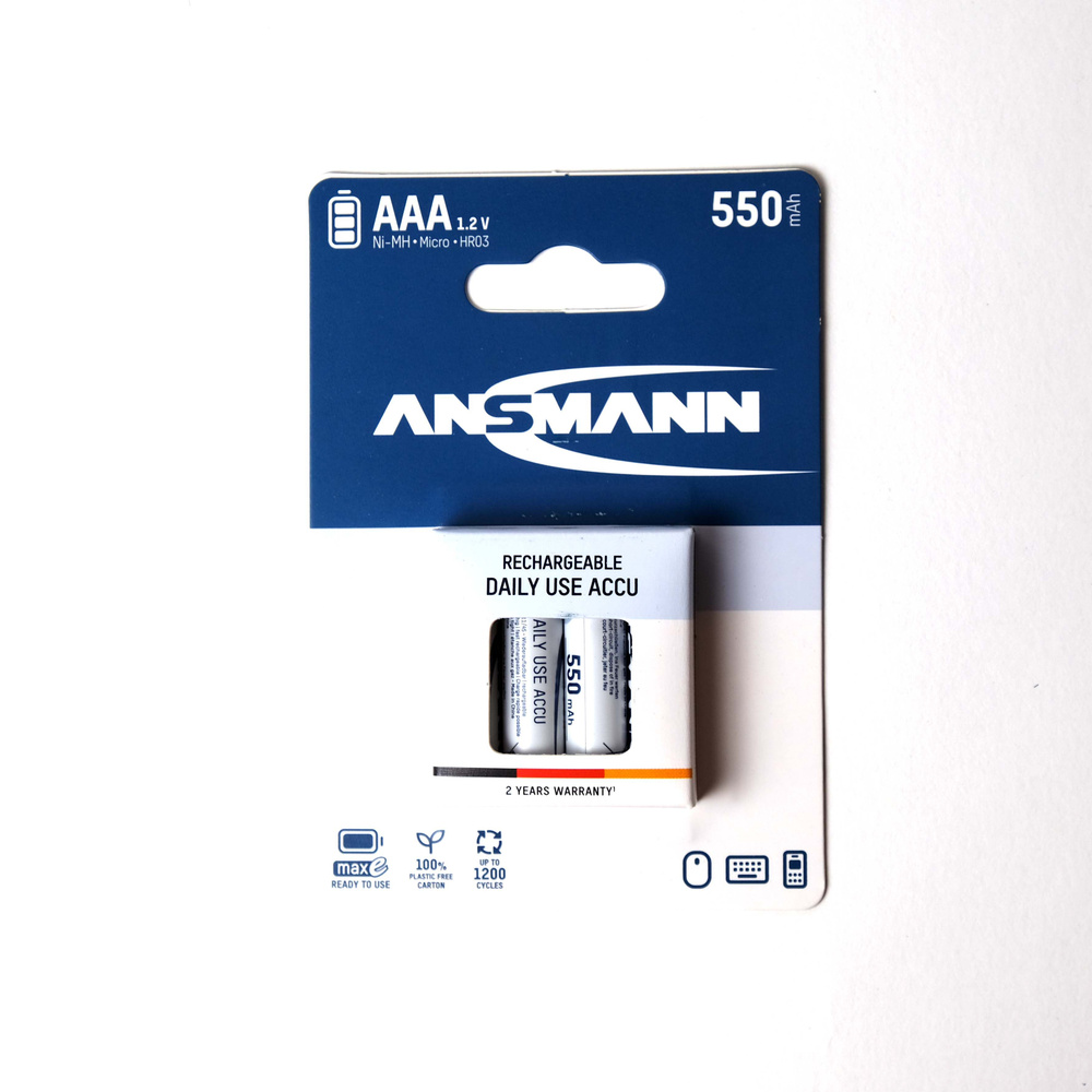 ANSMANN Аккумуляторная батарея, 1,2 В, 550 мАч, 4 шт #1
