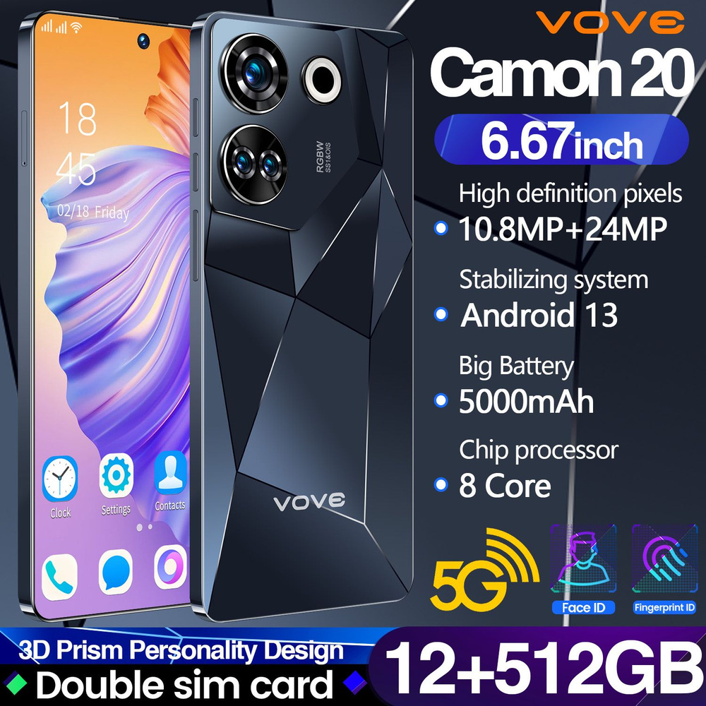 vove Смартфон Camon 20-@ CN 10/512 ГБ, черный #1