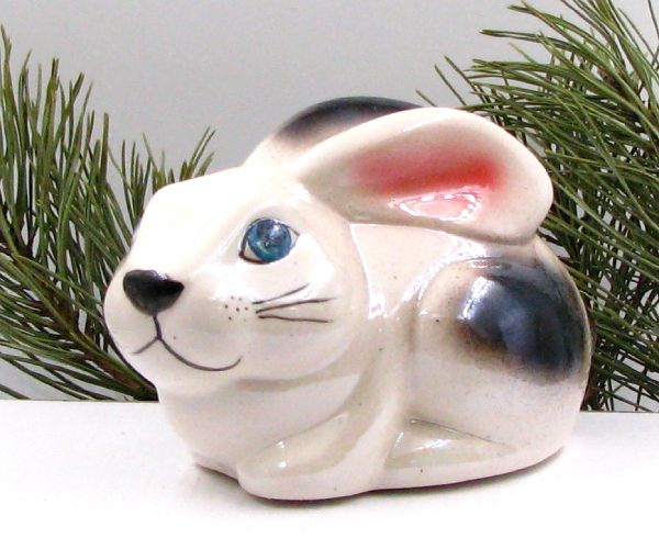 Кролик горностаевый пятнистый Фарфоровая фигурка #1