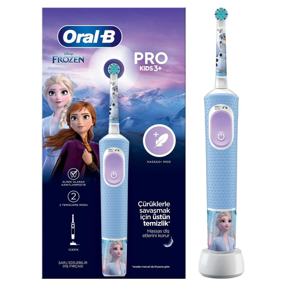 Oral-B Электрическая зубная щетка Oral-B PRO Kids Spider-man "Человек-паук", голубой, сиреневый  #1