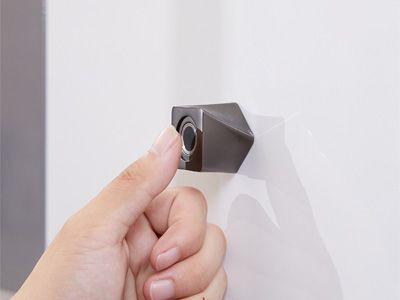 Биометрическая ручка-кнопка с замком и отпечатком пальца I KNOB, цвет черный матовый  #1