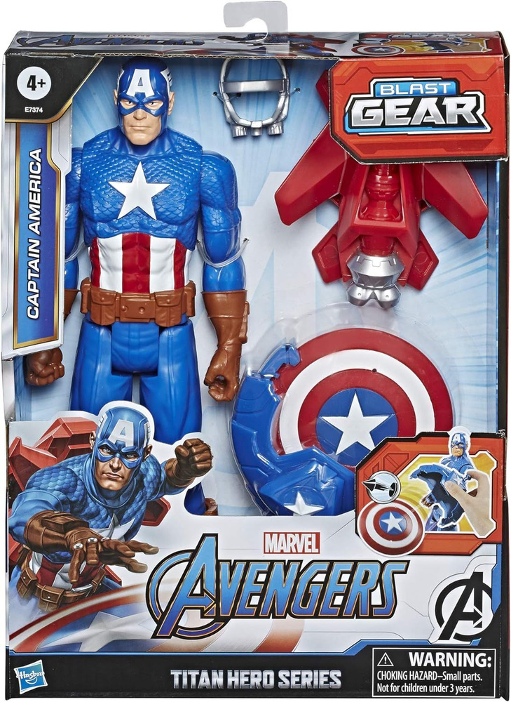 Кукла Marvel Капитан Америка с пусковой установкой E7374 #1