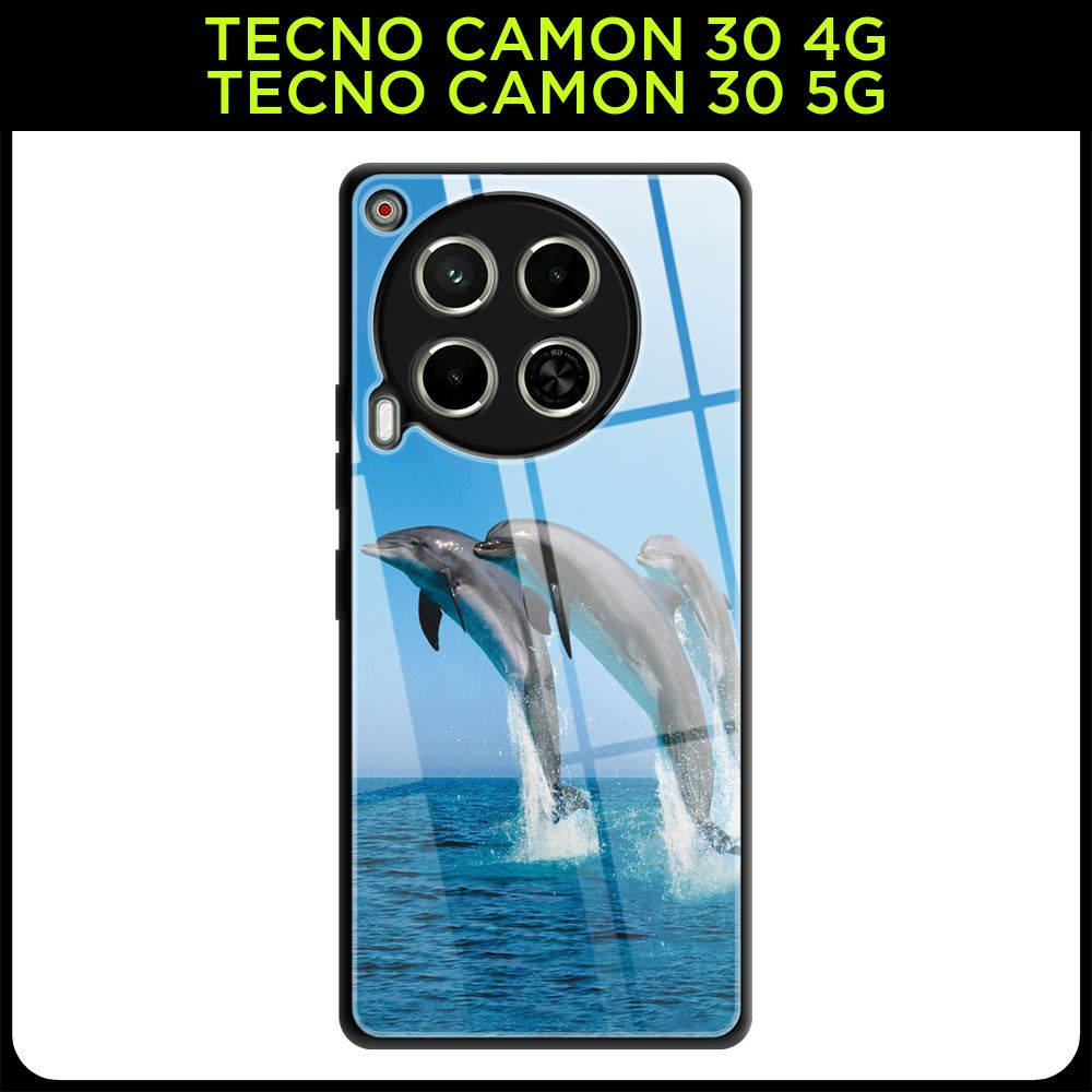 Стеклянный чехол на Tecno Camon 30 4G/Tecno Camon 30 5G / Текно Камон 30 4G/Текно Камон 30 5G с принтом #1