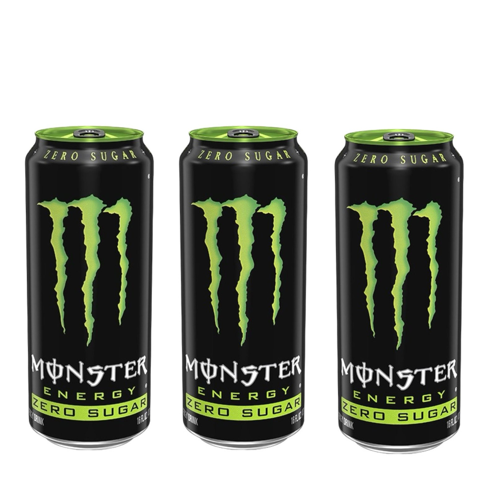 Энергетический напиток Monster Energy Zero Sugar Монстер Энерджи Зеро, 3 шт * 500 мл, Ирландия  #1