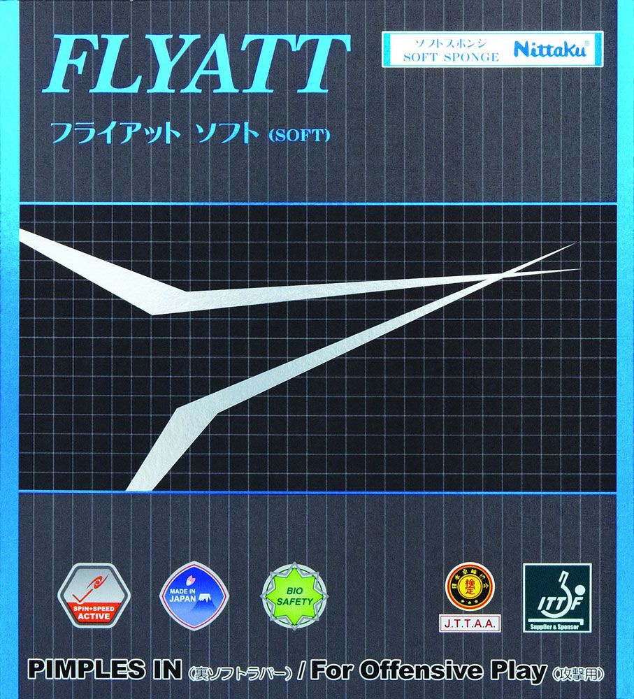 Nittaku Flyatt SOFT SPONGE, 2.0, Черный. Накладка для ракетки. #1