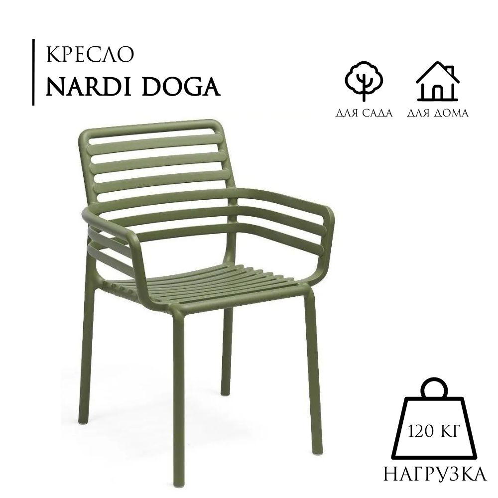 Кресло Nardi DOGA agave набор 4 шт, для улицы, пластиковое, цвет Агава, AU-ROOM ГИПЕРМАРКЕТ МЕБЕЛИ  #1