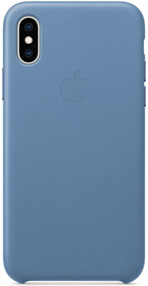 Чехол кожаный Apple iPhone Xs Max Leather Case Cornflower (Васильковый) MVFX2ZM/A  #1