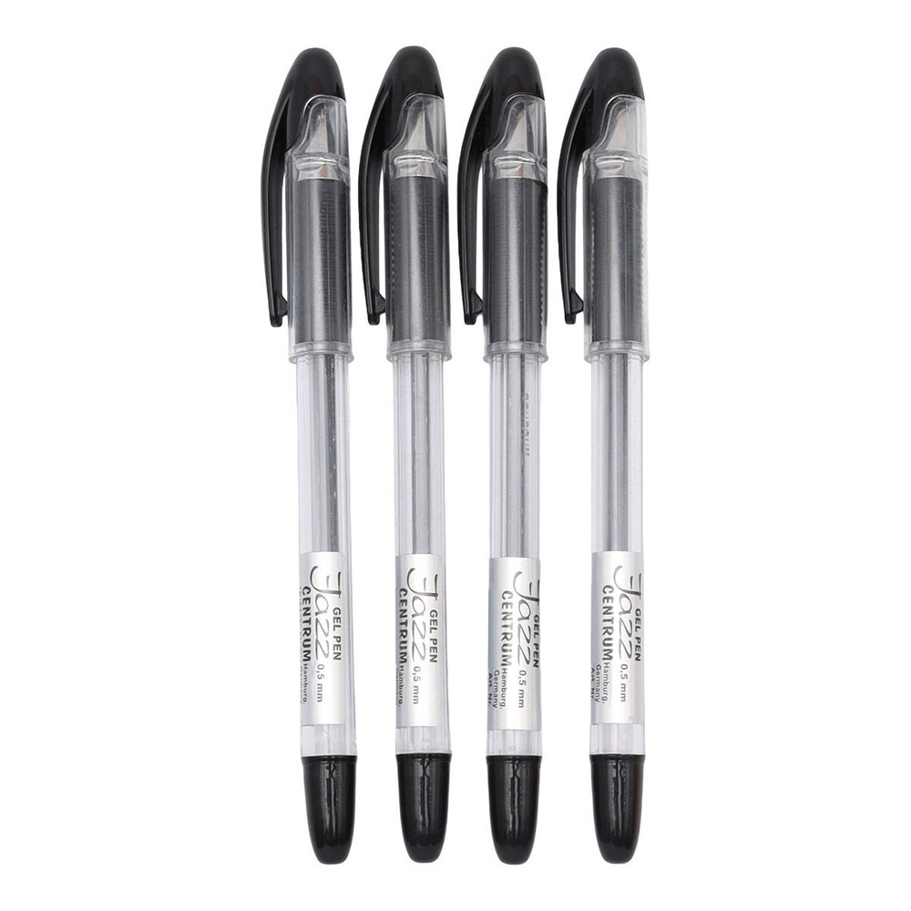Ручка гелевая для ЕГЭ и ОГЭ, набор 4 шт, цвет чернил черный, Centrum  #1