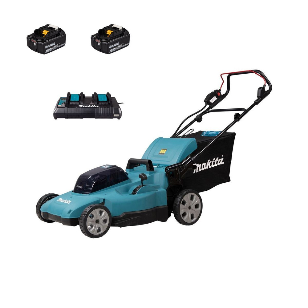 Аккумуляторная газонокосилка Makita DLM538, 860Вт, 53см. (2акк. 5Ач. и З/У DC18RD)  #1