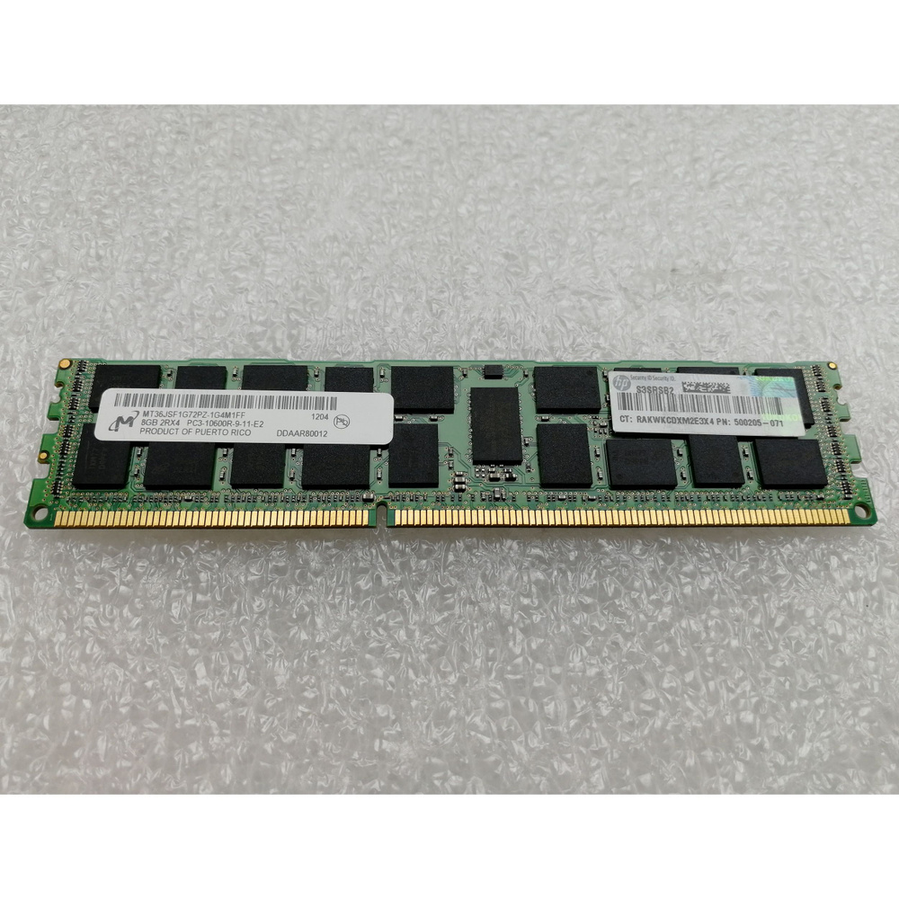 HP Оперативная память 500662-B21 DDR3 серверная 501536-001 500205-071 1x8 ГБ (500662-B21)  #1