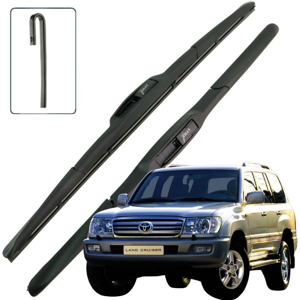 Дворники Toyota Land Cruiser (10) J100 / Тойота Ленд Крузер 100 2-й рест. 2005 / 2006 / 2007 Щетки стеклоочистителя #1