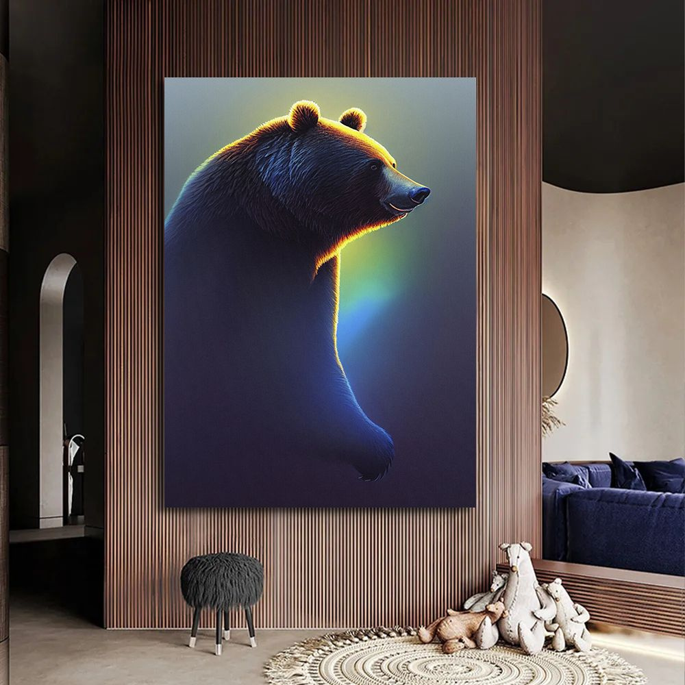 Картина дикий медведь, 50х70 см. #1