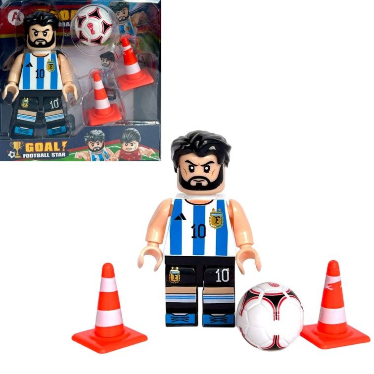 23-6A Конструктор minifigures Football FIFA World Cup Messi, звезды футбола фигурка Месси 7,5 см.  #1