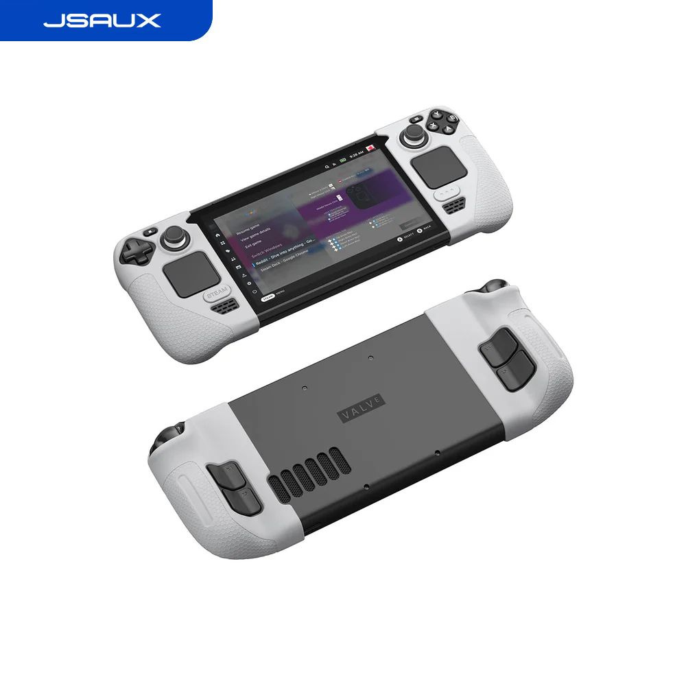 Силиконовый чехол (грипы) JSAUX для рукояток Steam Deck LCD/OLED (серый) - GP0016  #1