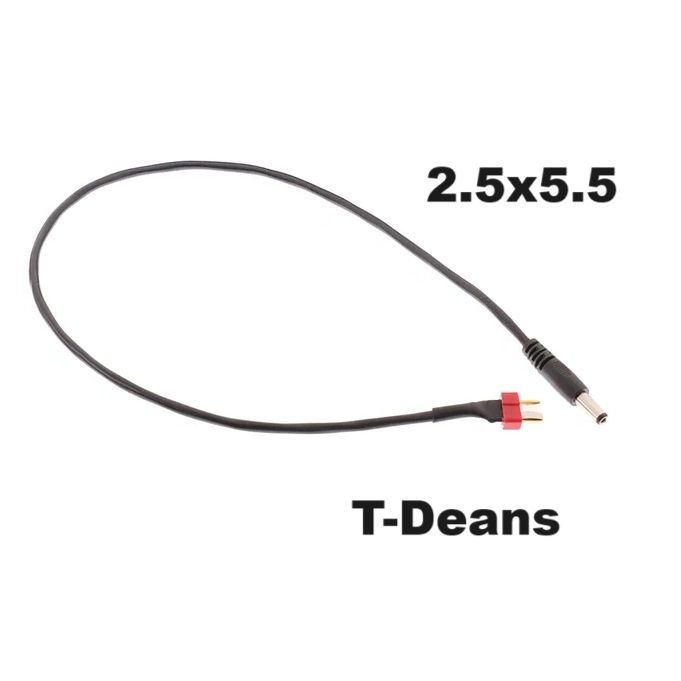 Переходник T-Deans на 5.5x2.5 мм (мама / папа) N49 разъем питания 2.5х5.5 mm T-plug, Т Динс зажим в изоляторе, #1