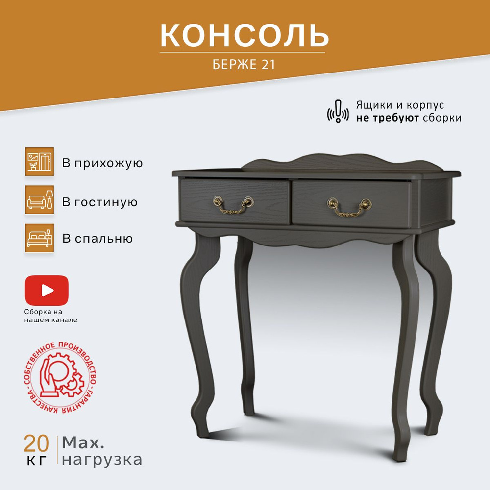 Консоль IFERS Берже 21 серый графит #1