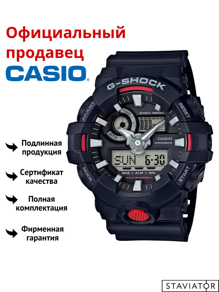 Японские мужские наручные часы Casio G-Shock GA-700-1A #1
