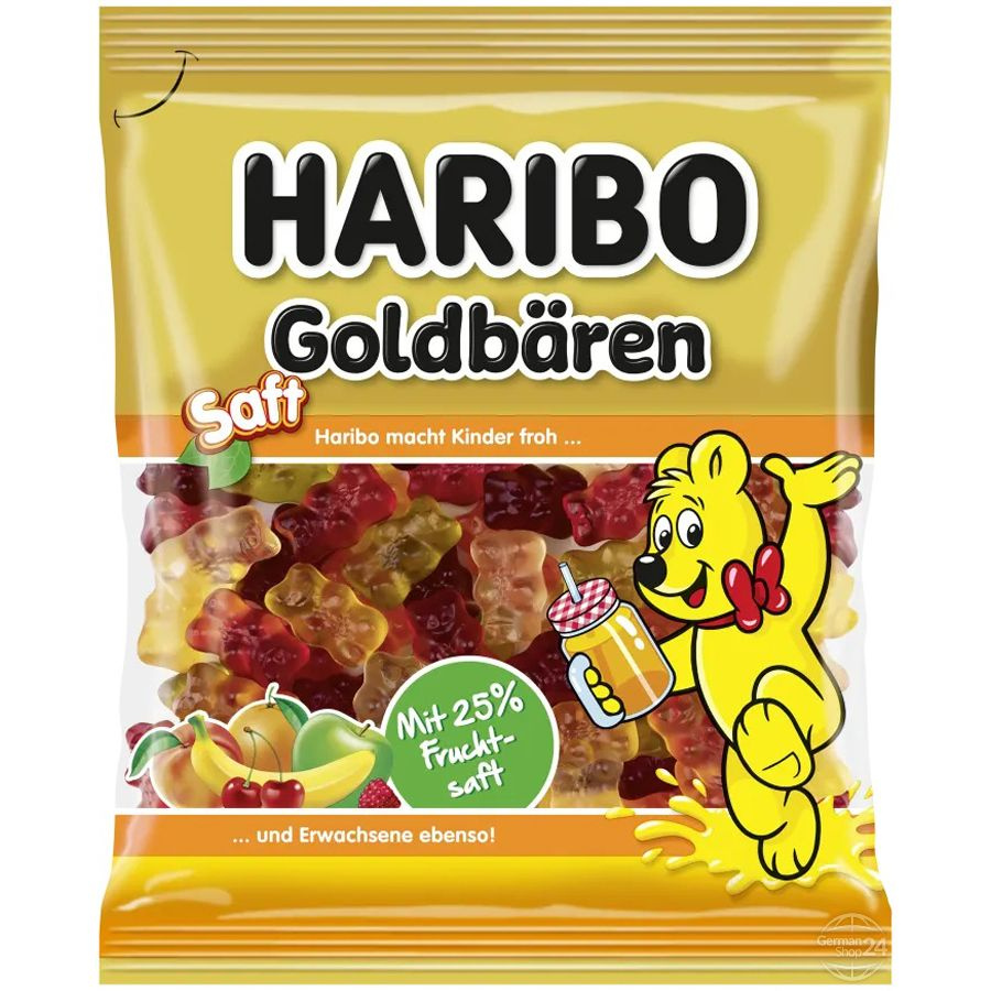 Мармелад Жевательный Haribo Saft Goldbaren Мармеладные Мишки с соком 160г Германия  #1