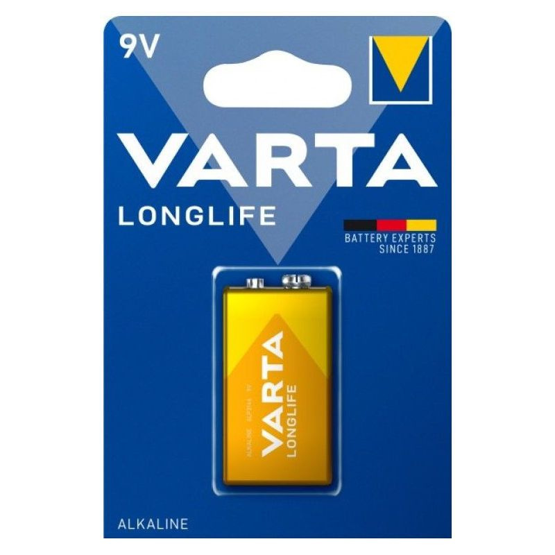 Батарейка (2шт) крона щелочная (алкалиновая) VARTA 6LR61 LONGLIFE 9В (бл1)  #1