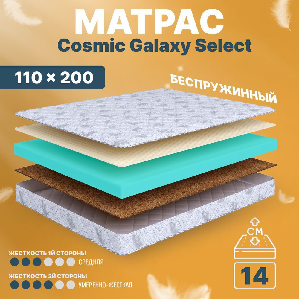 COSMIC Матрас Meteor Select, Беспружинный, 110х200 см #1