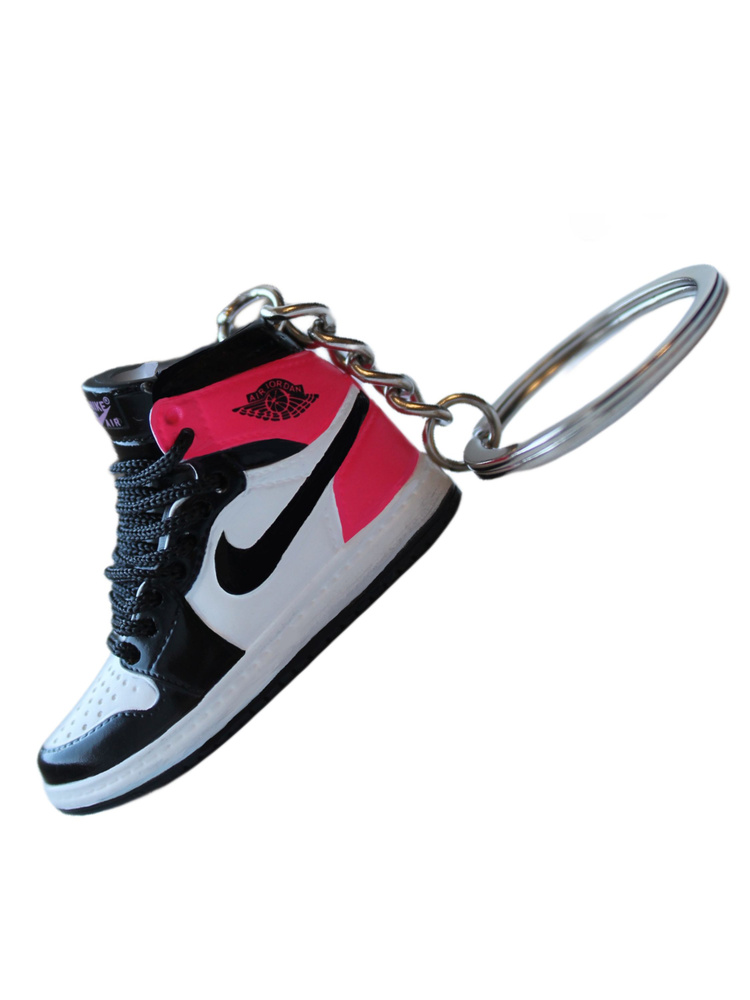 Брелок Air Jordan 1 black/white/pink #1