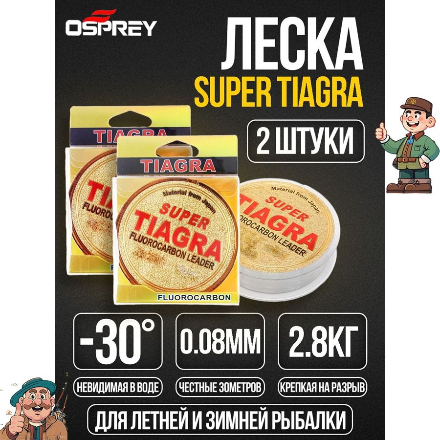 OSPREY Монофильная леска для рыбалки, размотка: 30 м, толщина: 0.08 мм  #1