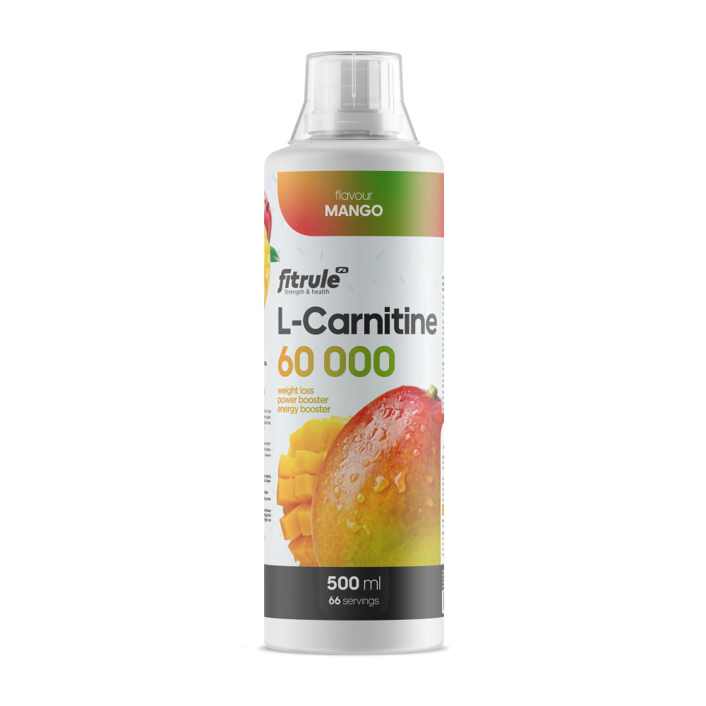 Безалкогольный напиток Fitrule L-Carnitine 60000 Concentrate 500ml (Манго),концентрированная пищевая #1