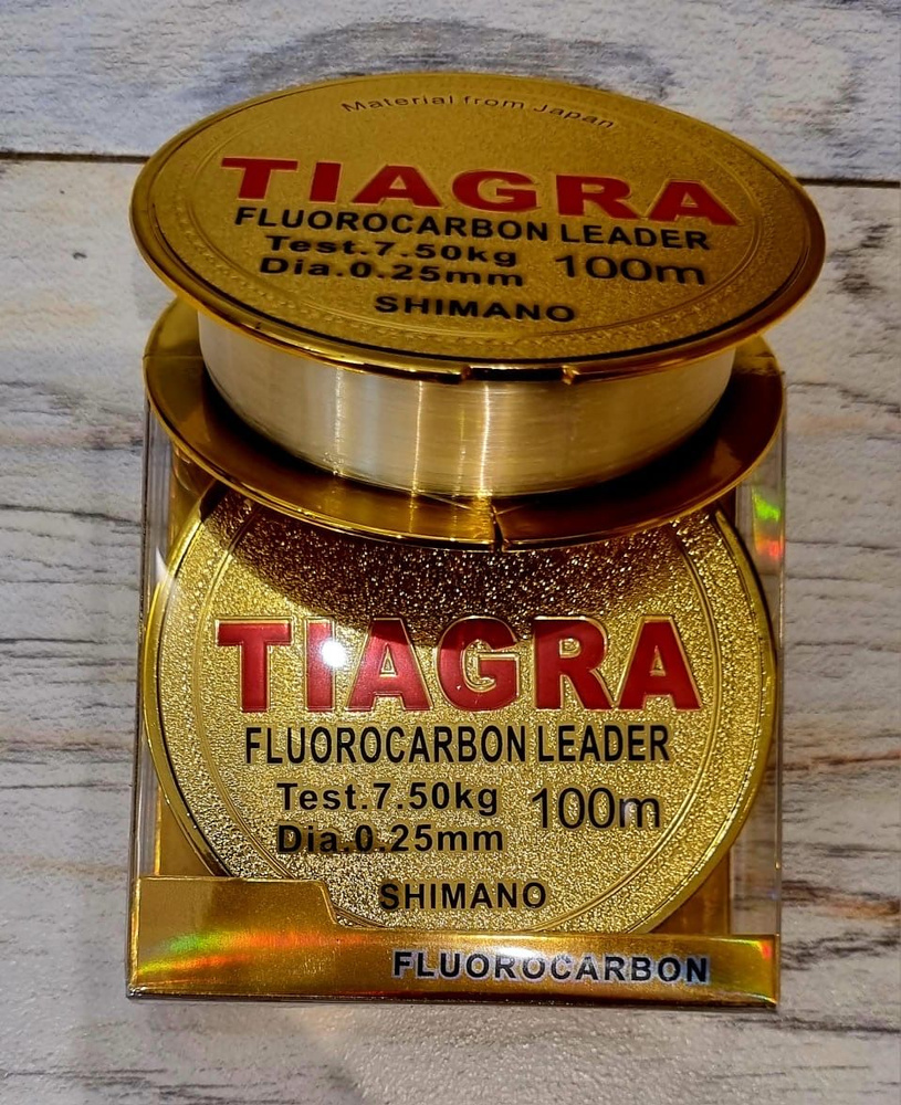 Леска флюорокарбон Tiagra SHIMANO 0.25мм; 7.5кг. 100м. #1