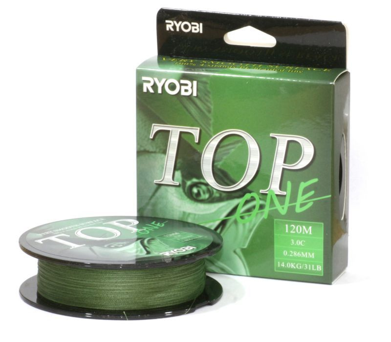 Шнур Ryobi PE Top 4х 120м 0,37мм dark green #1