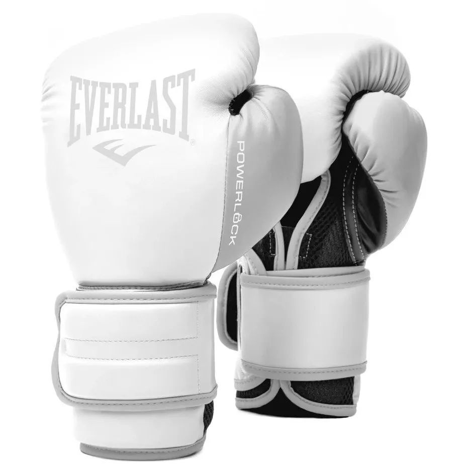 Перчатки тренировочные Everlast Powerlock PU 2_размер10oz_белый_искусственная кожа  #1