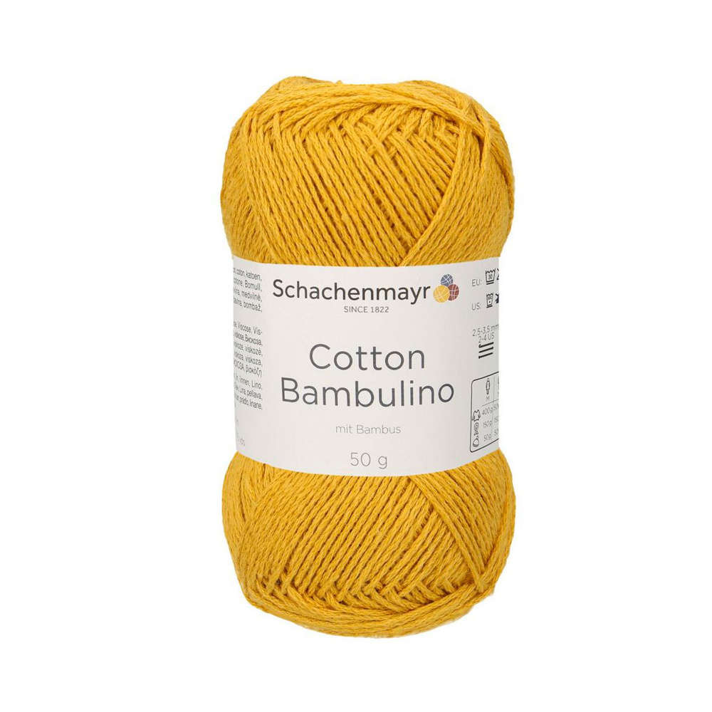 Cotton Bambulino /Коттон Бамбулино/ пряжа Schachenmayr (60% хлопок, 30% вискоза, 10% лен), 50г/160м, #1