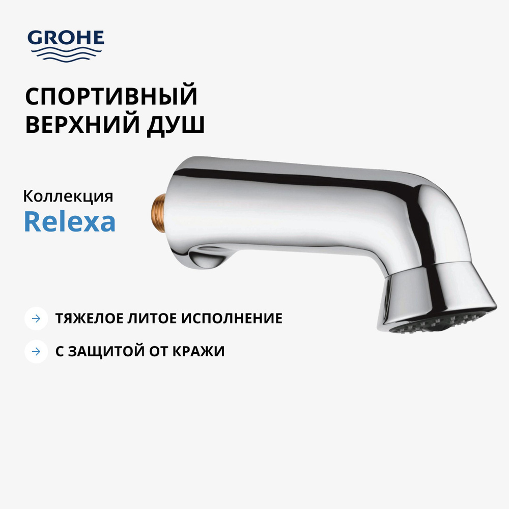 Верхний душ GROHE Relexa Plus, диаметр 50 мм, хром (28948000) #1