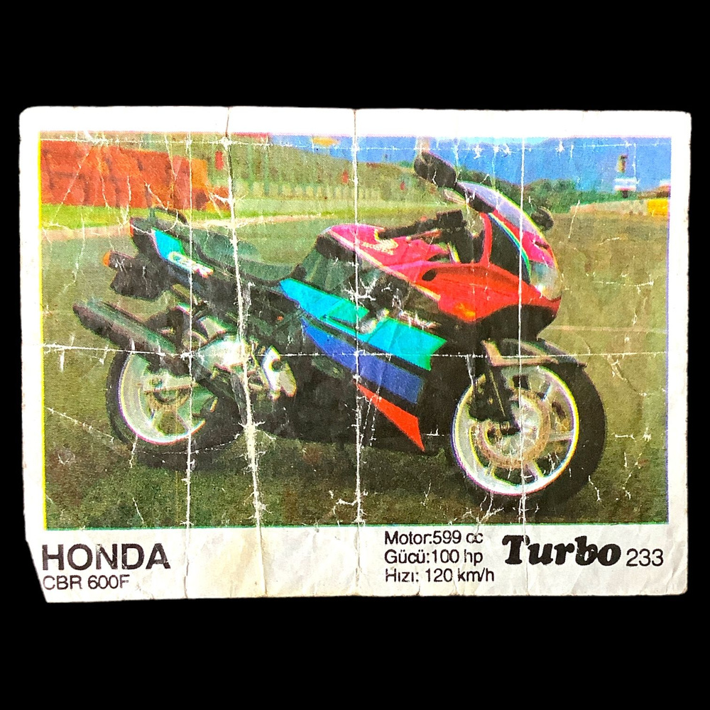 Вкладыш Турбо 1990 год, HONDA CBR 600F, 233 #1