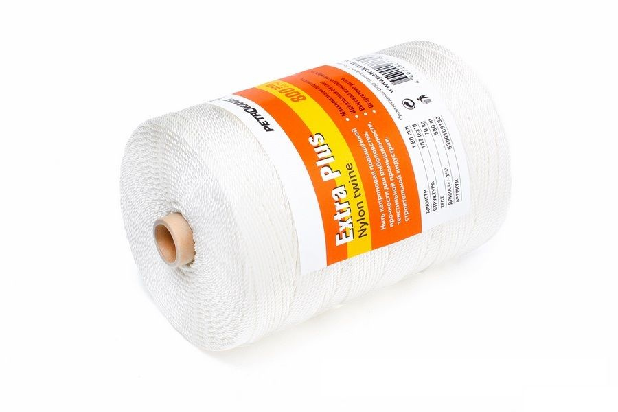 Нитки капроновые Extra Plus 800 гр., 187tex*8 (2,00 мм.), белые #1