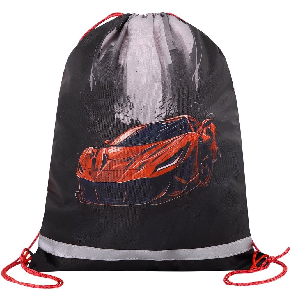 Мешок для обуви Brauberg Red car, с петлей, светоотражающая полоса, 46х36 см (272392)  #1