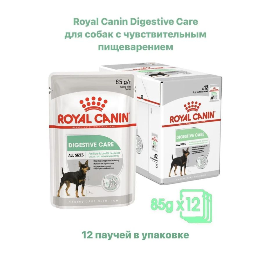 Royal Canin DIGESTIVE CARE Adult(85гр х 12шт) Влажный корм для собак с чувствительным пищеварением  #1